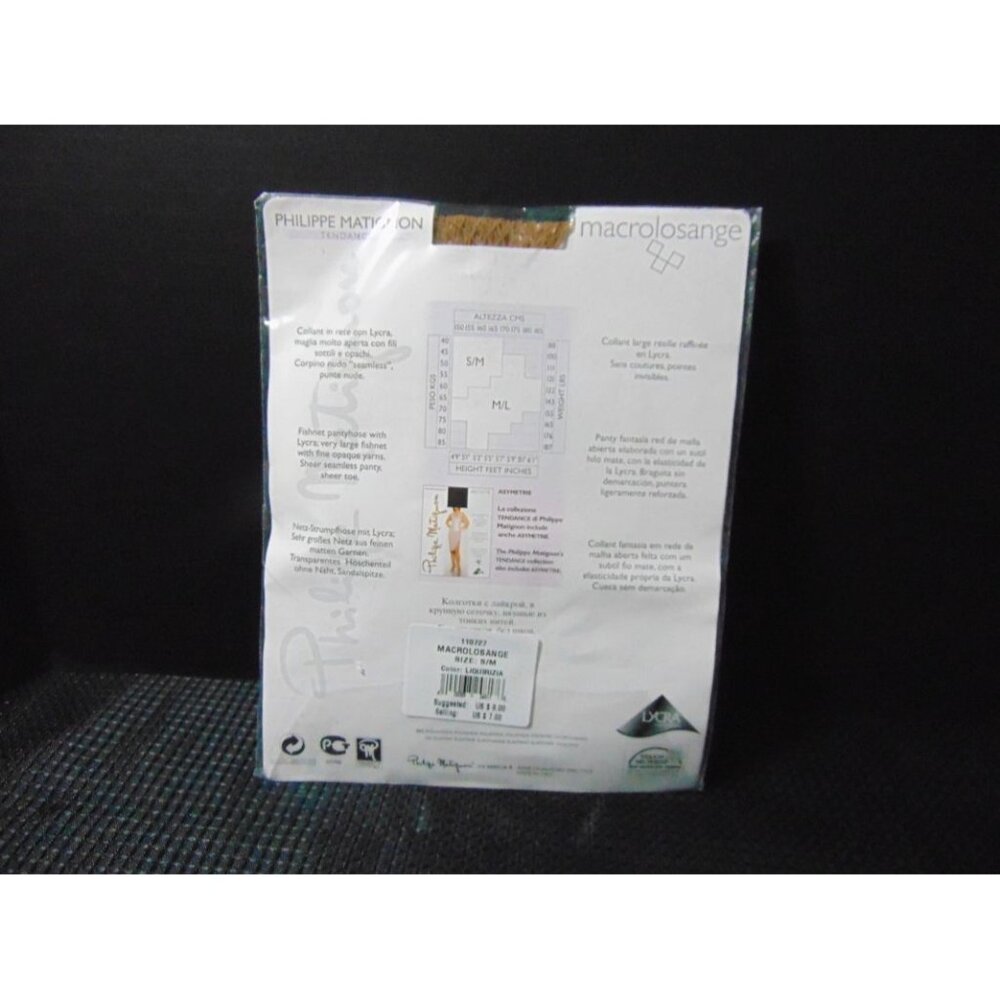 Philippe Matignon Fishnet Pantyhose Macrolosange S M Liquirizia Brown Deadstock - Picture 7 of 7
